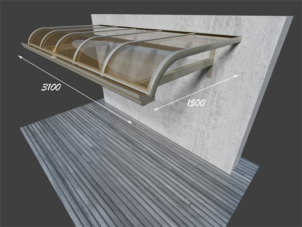 別墅鋁藝陽光雨棚   DJ-8002